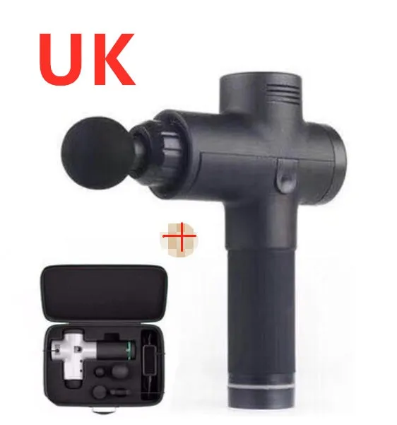 Relax Tissue Deep Muscle Massage Gun with 4 massage heads and LED display, 1.5kg, available in Black, Fibre, Red, and White