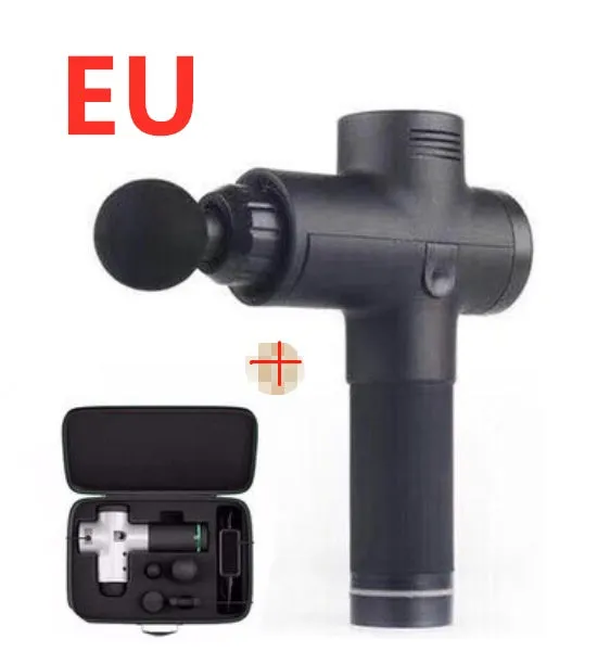 Relax Tissue Deep Muscle Massage Gun with 4 massage heads and LED display, 1.5kg, available in Black, Fibre, Red, and White