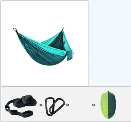Backpacking hammock 270x140cm 210T nylon portable with guy ropes
