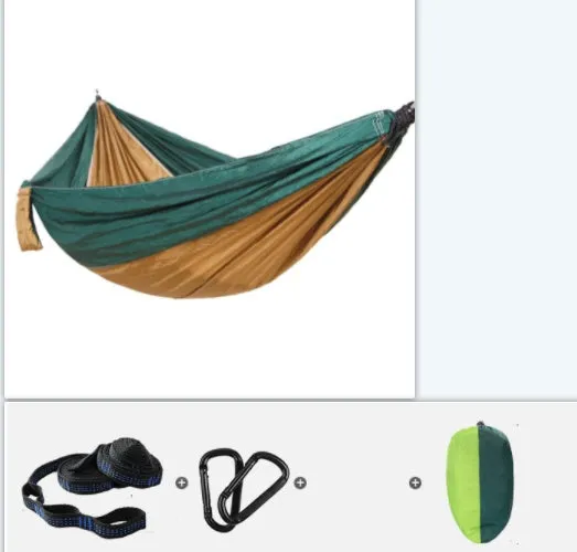 Backpacking hammock 270x140cm 210T nylon portable with guy ropes