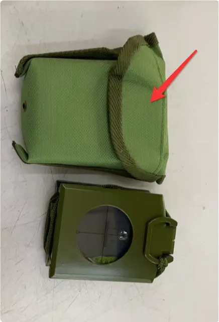 K4074 multi-function slope gauge in army green with foldable metal cover and luminous dial