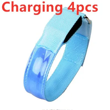 LED arm band with 7 colour options and 3 blink modes on black nylon strap