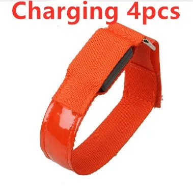 LED arm band with 7 colour options and 3 blink modes on black nylon strap
