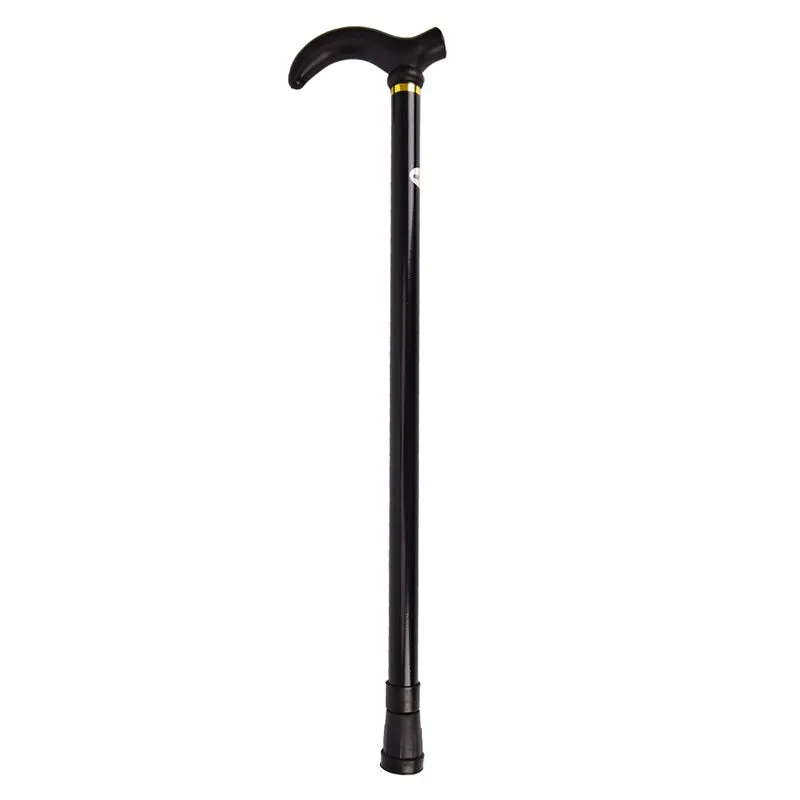 Telescopic aluminium walking stick with rubber tip and woven handle