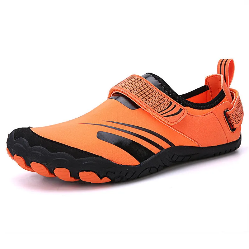 Men's breathable mesh sports shoes with rubber sole for climbing cycling and fitness in black
