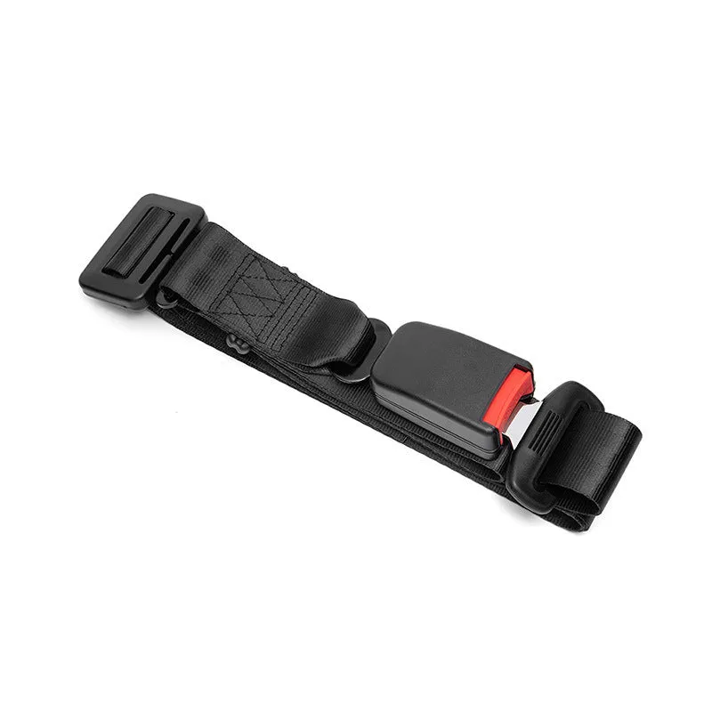 Pregnancy car safety belt anti-strangulation belly support in black with buckle detail