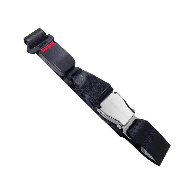 Pregnancy car safety belt anti-strangulation belly support in black with buckle detail