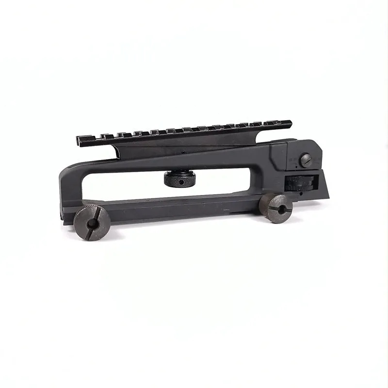 Metal lifting handle rail attached to a rail system, available in handle and handle rail colour options.