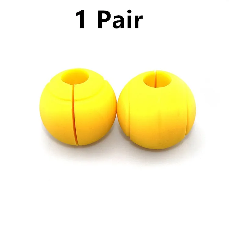 Set of fashion silicone dumbbell and barbell grips in round and grid patterns, black and blue, food-grade material