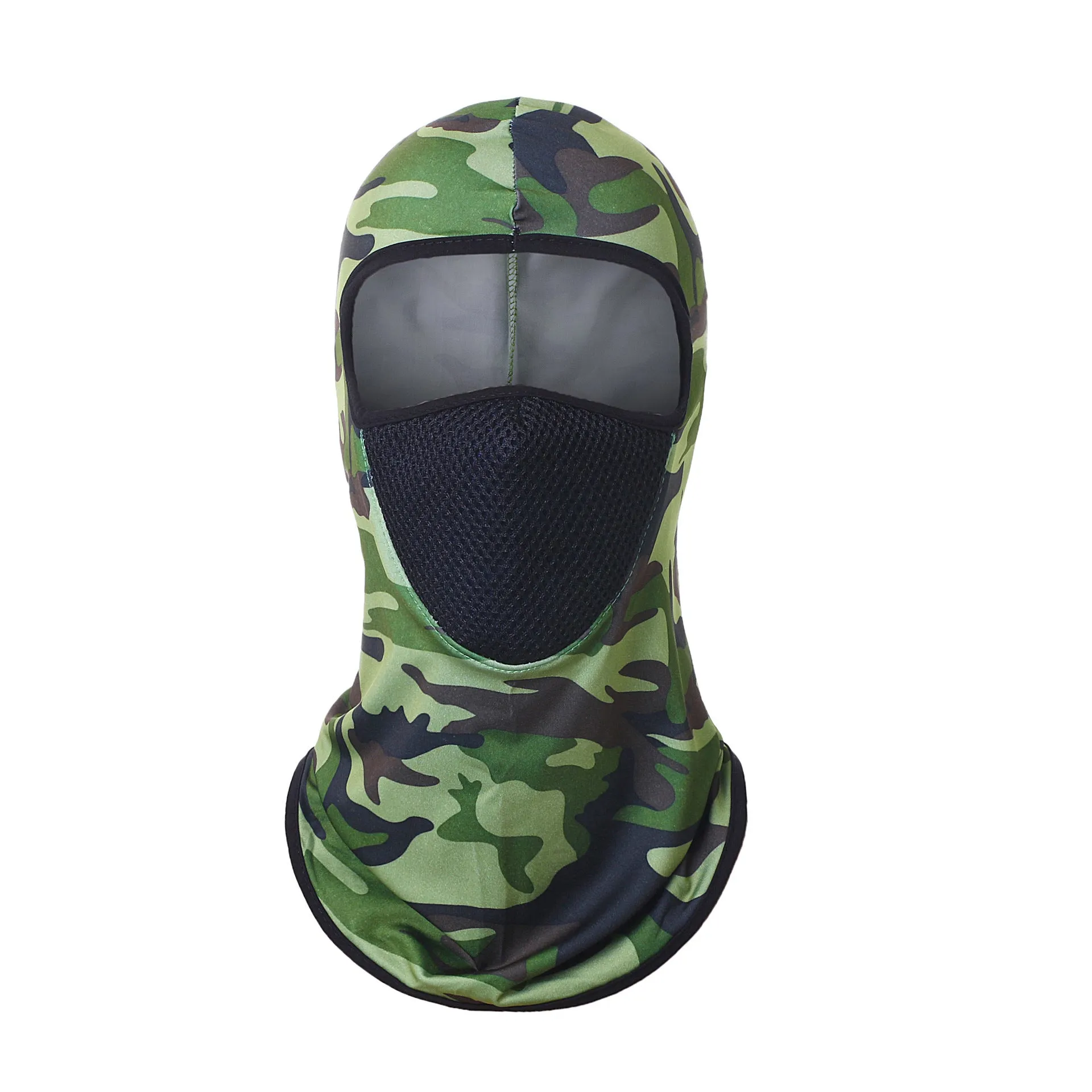 Printed breathable polyester ice silk headgear mask in orange, one size 24x42cm, for outdoor sun protection