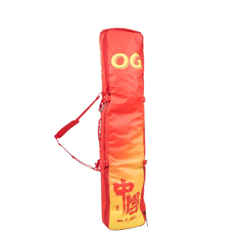 Ski pack with cardan wheels large capacity single double board bag 155x36cm Chinese Red