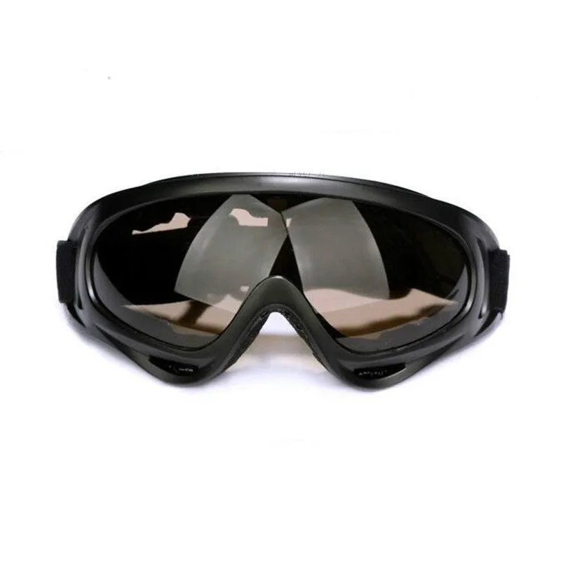X400 motorcycle windshield sand goggles with PC lens and ventilation system in transparent colour