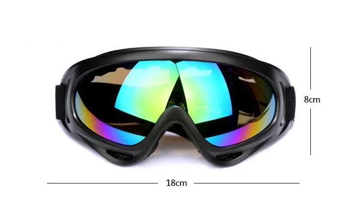 X400 motorcycle windshield sand goggles with PC lens and ventilation system in transparent colour