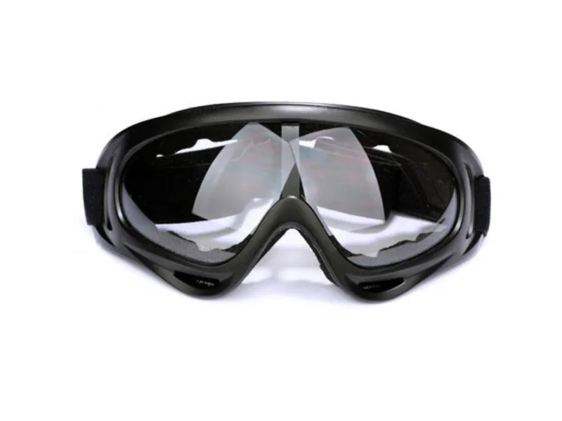 X400 motorcycle windshield sand goggles with PC lens and ventilation system in transparent colour