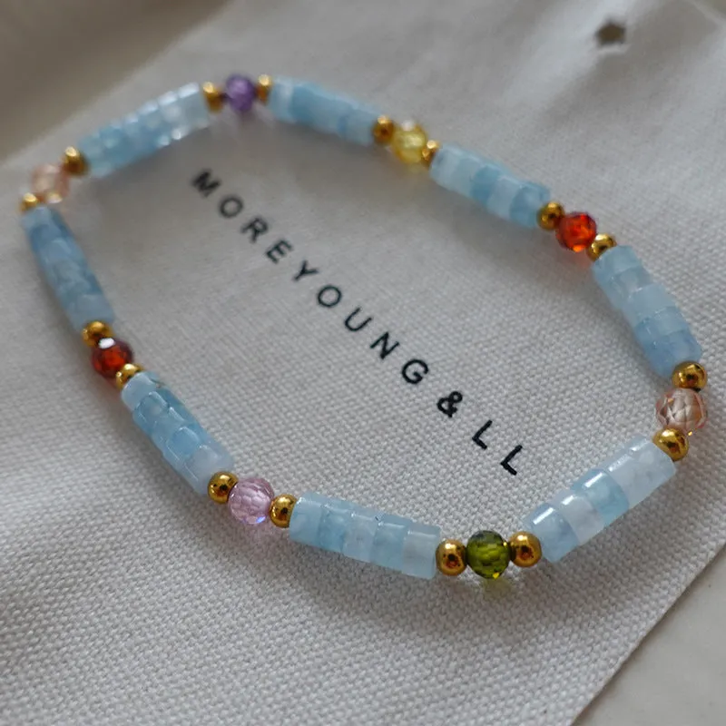 Natural stone and pearl bead necklace with brass thick gold-plated chain and alloy pendant, 40cm perimeter