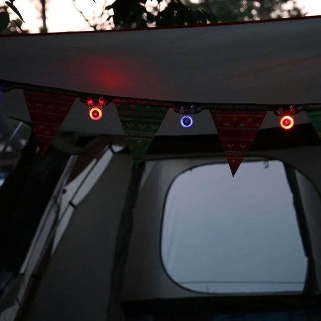 Camping hanging lamp LED mini light with hanging loop for tent rope use