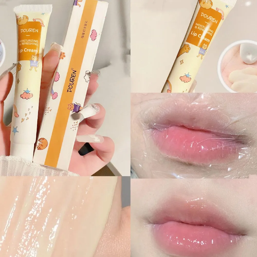 Moisturising honey lip gloss in transparent custard and jelly options for universal skin types