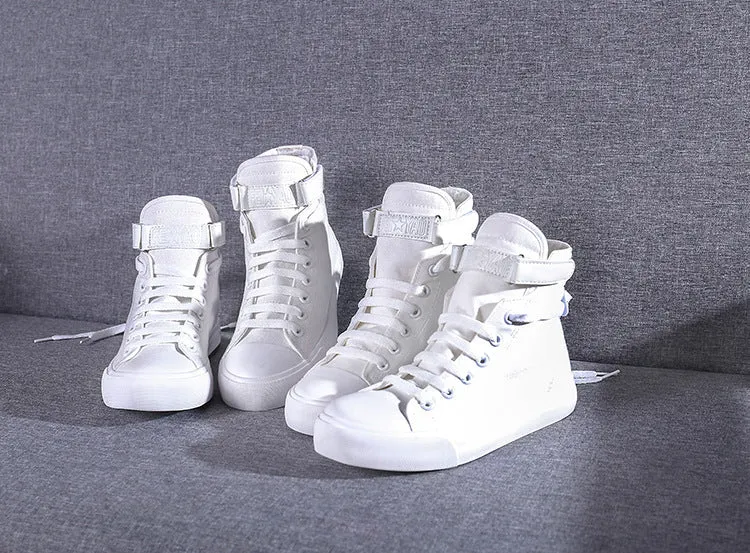 Women's lace up plimsoll canvas shoes casual flat sneakers black white