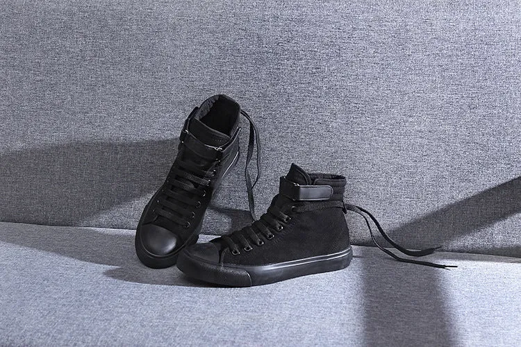 Women's lace up plimsoll canvas shoes casual flat sneakers black white