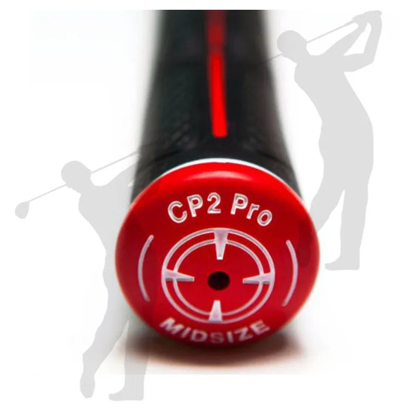 Blue PU golf grip for iron or wood clubs with non-slip surface pattern, midsize option