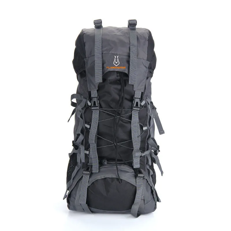 60L unisex outdoor backpack in ArmyGreen with waterproof and anti-theft features