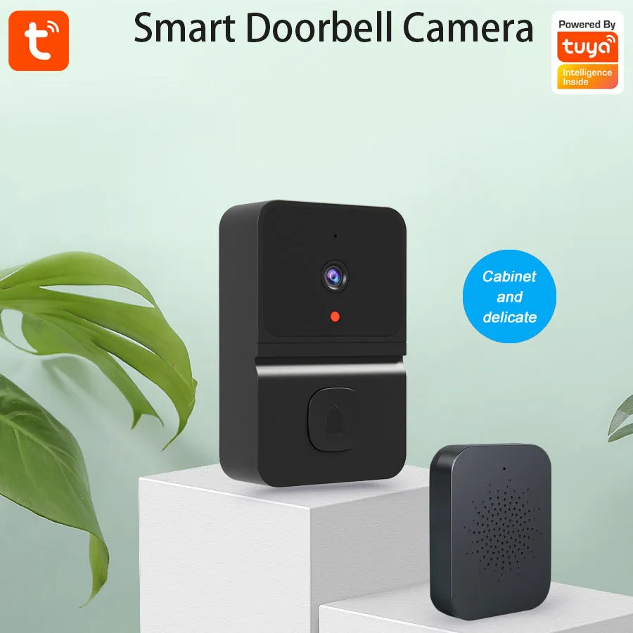 Intelligent visual doorbell surveillance camera with built-in lithium battery, black version, for household use