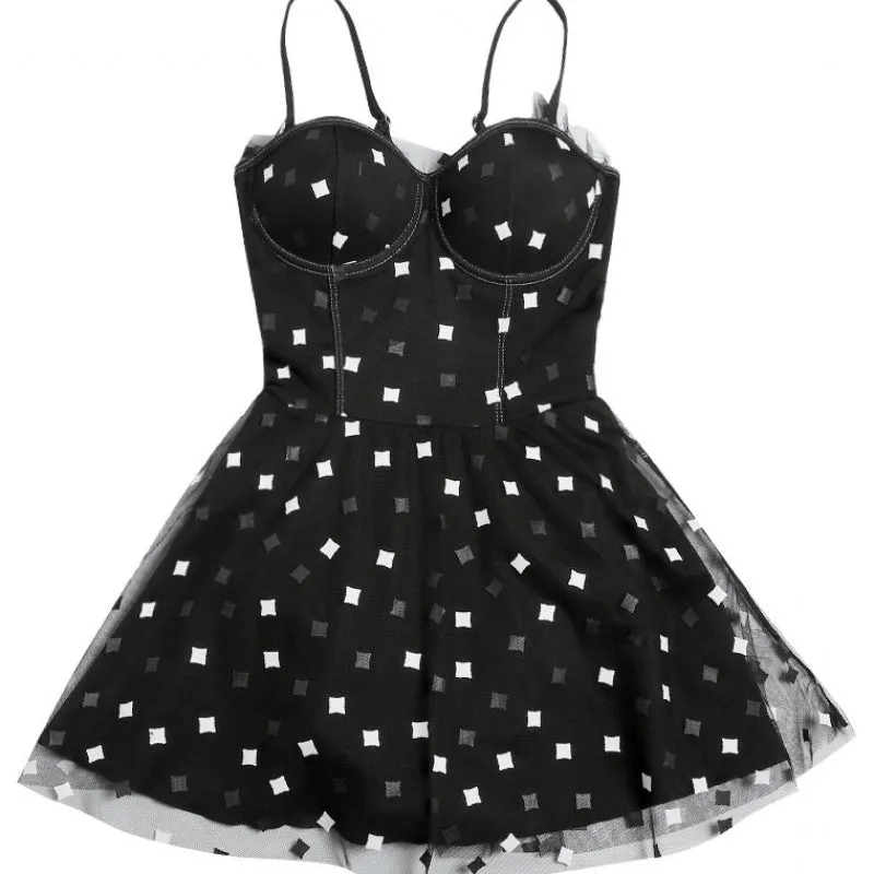 Sexy one-piece swimwear in black polypropylene fabric, front view, sizes L to XXL