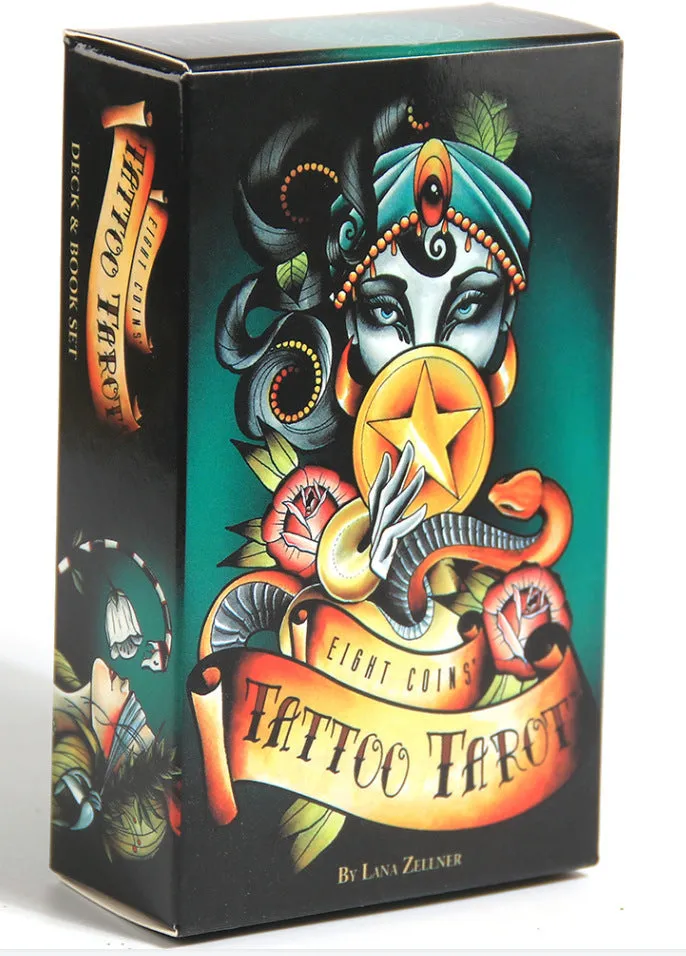 English tarot oracle card prism card deck with coated paper, narrow 10.3cm by 6cm cards