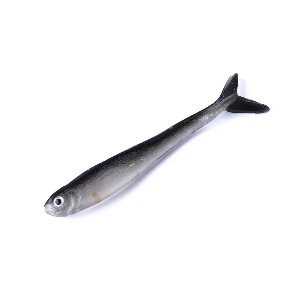 Pack of ten fishing loach soft baits plastic two-colour soft fish lures