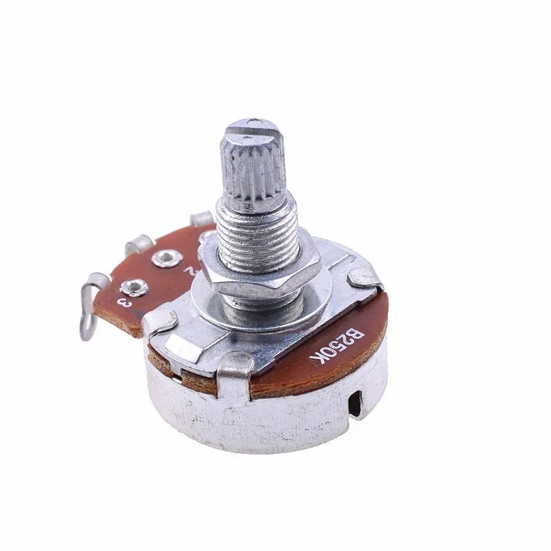 Metal electric guitar control knob for potentiometer replacement.