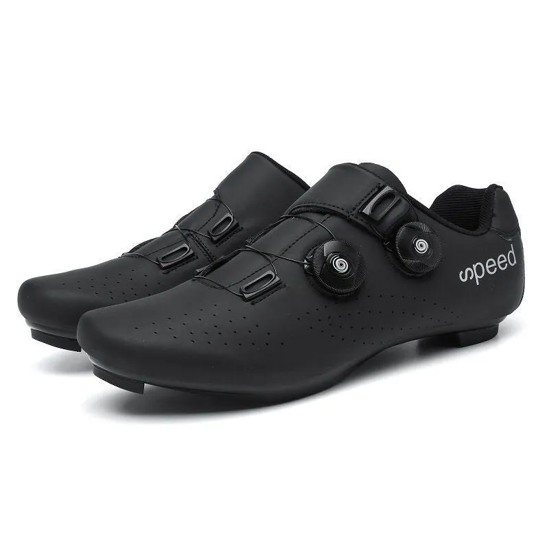 Outdoor sports road bike shoes with lock, breathable lightweight design, available in multiple colours and sizes 36-47