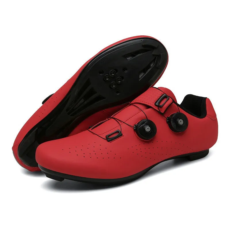 Outdoor sports road bike shoes with lock, breathable lightweight design, available in multiple colours and sizes 36-47