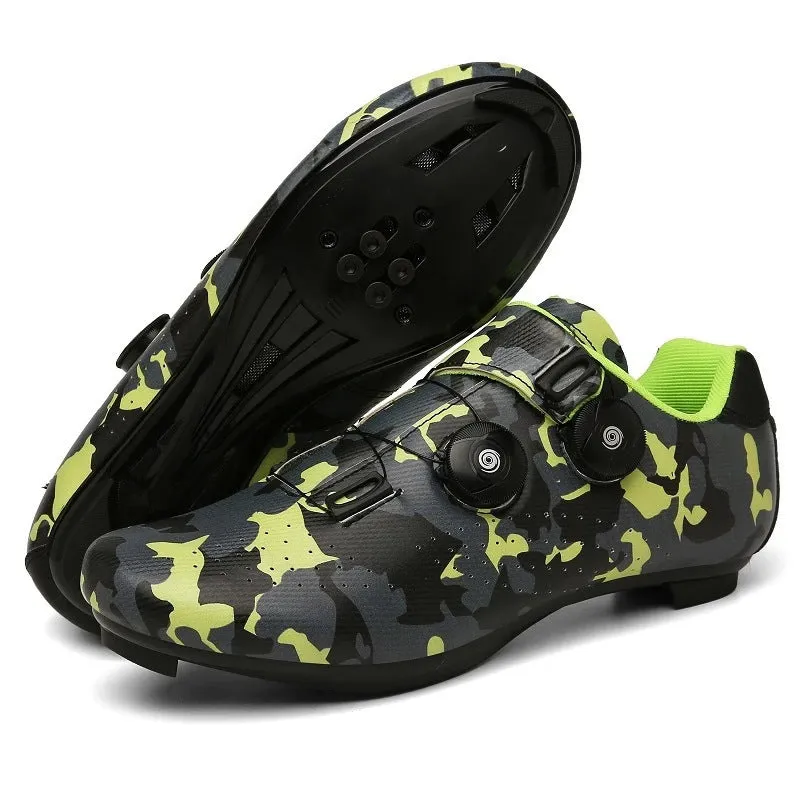 Outdoor sports road bike shoes with lock, breathable lightweight design, available in multiple colours and sizes 36-47