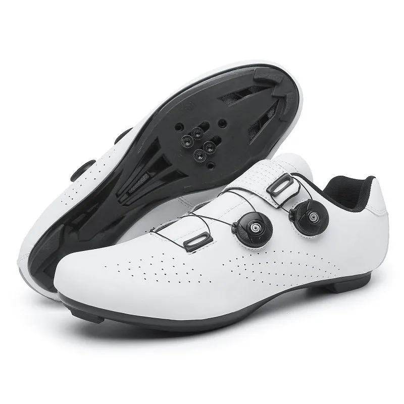 Outdoor sports road bike shoes with lock, breathable lightweight design, available in multiple colours and sizes 36-47