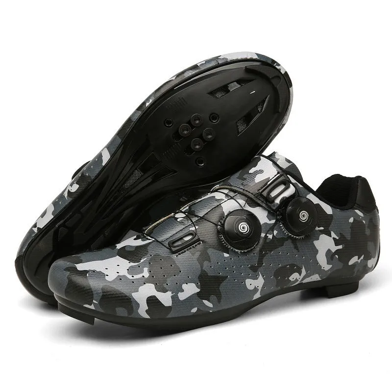 Outdoor sports road bike shoes with lock, breathable lightweight design, available in multiple colours and sizes 36-47