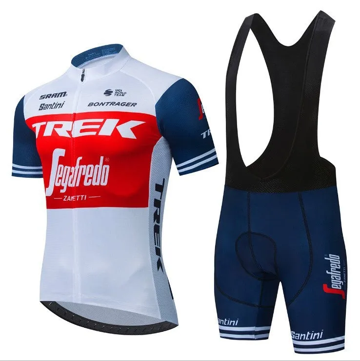 Breathable mesh cycling suit set for men and women, top and trousers, plain pattern, summer activewear