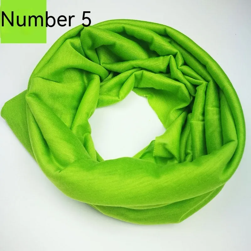 Seamless polyester magic headscarf for outdoor sports in a free size, shown in a colour option.