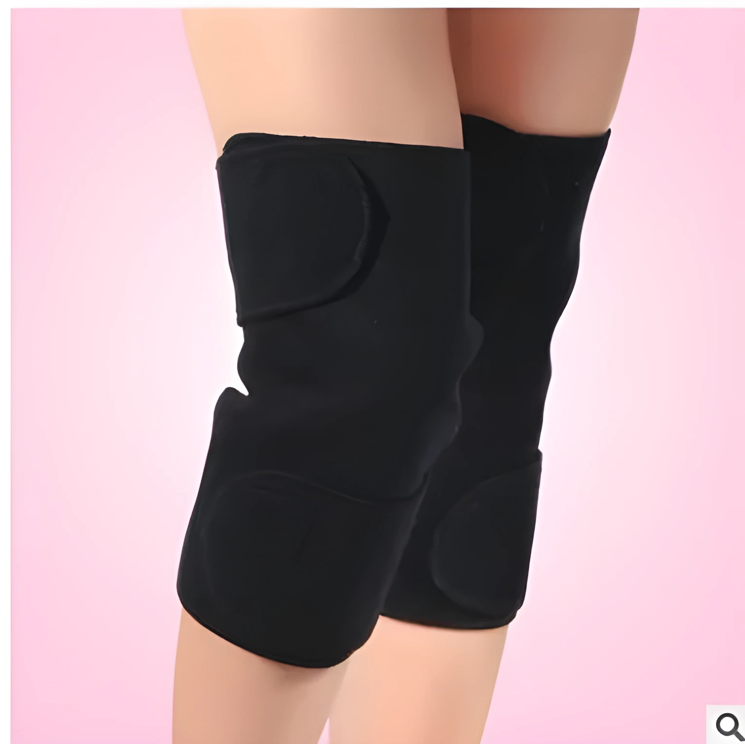 Electric heating knee pads in black with double-sided heating element, large size