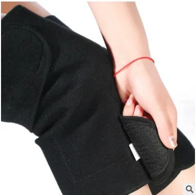 Electric heating knee pads in black with double-sided heating element, large size