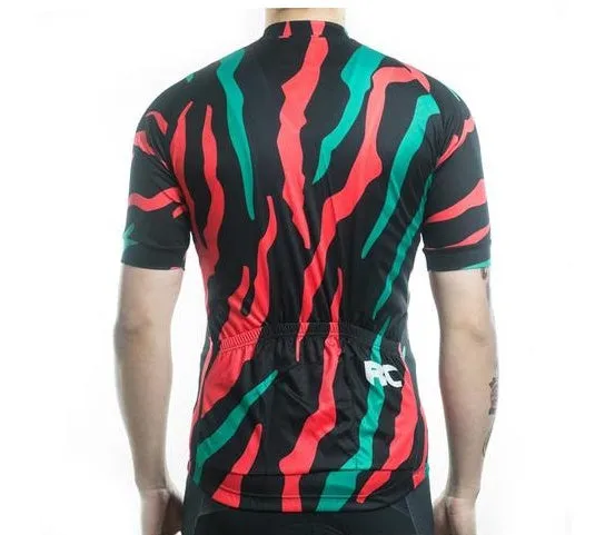 Ripped cycling jersey in ultralight high-wick fabric with full-length zipper