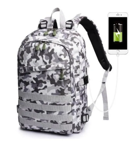 Camouflage tactical backpack made of waterproof Oxford cloth with double shoulder straps, 34x15x48cm, outdoor use