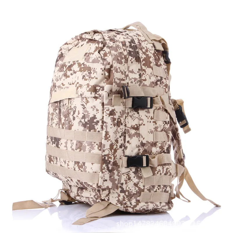 Camouflage tactical backpack made of waterproof Oxford cloth with double shoulder straps, 34x15x48cm, outdoor use