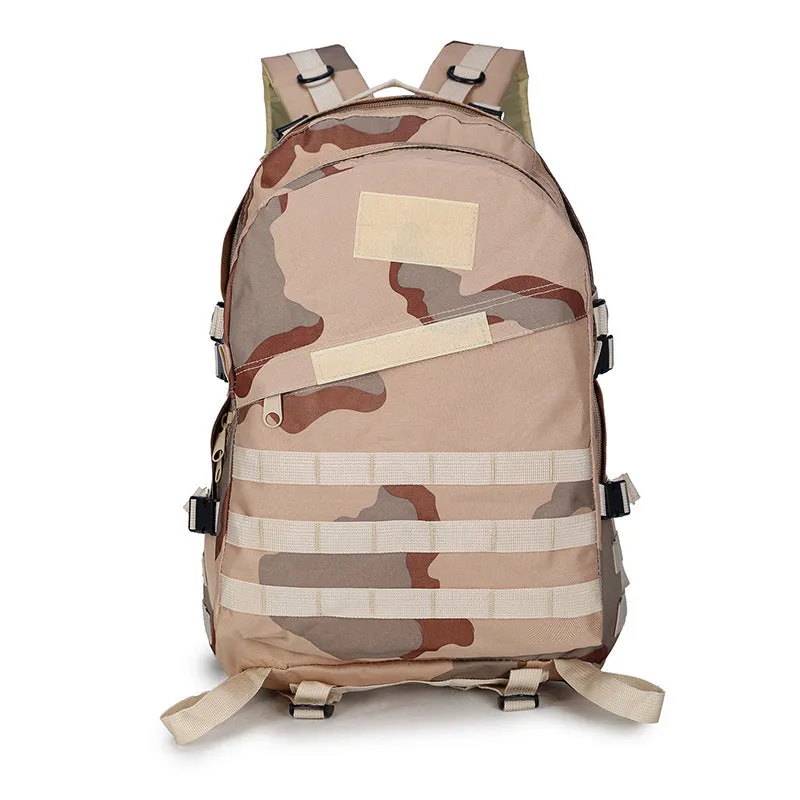 Camouflage tactical backpack made of waterproof Oxford cloth with double shoulder straps, 34x15x48cm, outdoor use