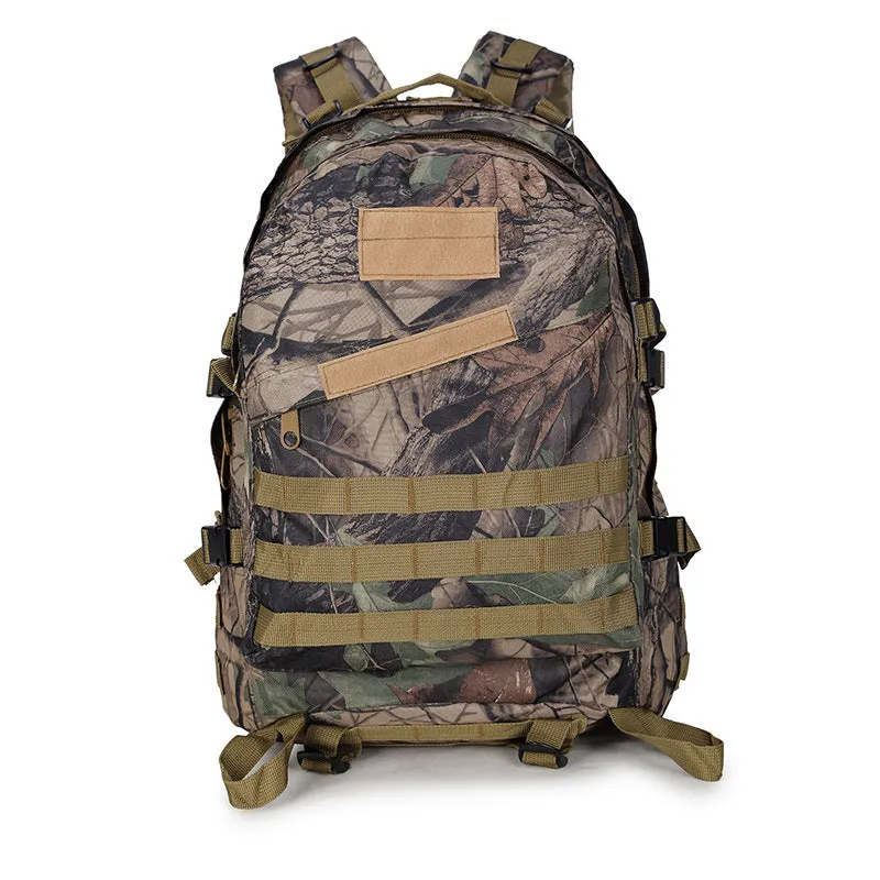 Camouflage tactical backpack made of waterproof Oxford cloth with double shoulder straps, 34x15x48cm, outdoor use