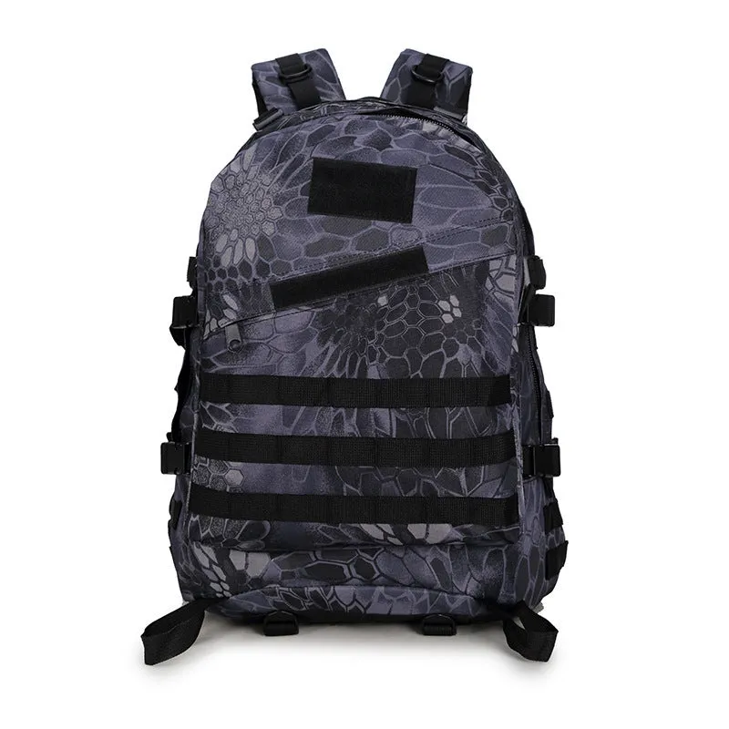 Camouflage tactical backpack made of waterproof Oxford cloth with double shoulder straps, 34x15x48cm, outdoor use