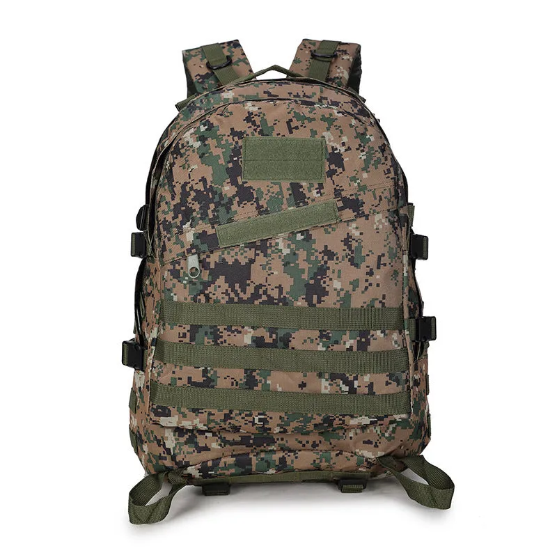 Camouflage tactical backpack made of waterproof Oxford cloth with double shoulder straps, 34x15x48cm, outdoor use