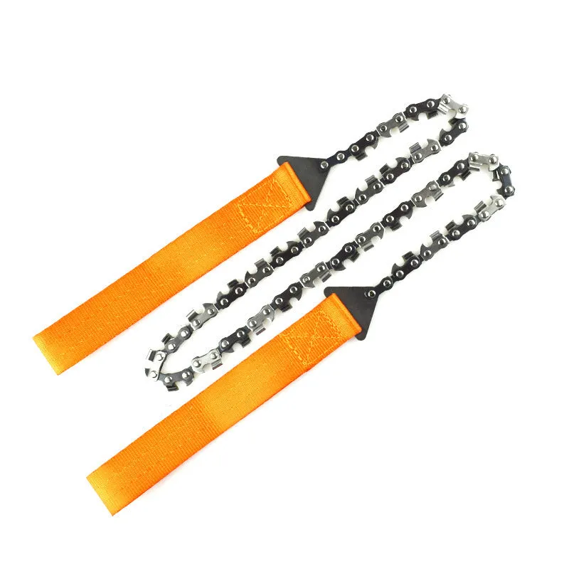 Camouflage folding hand saw with pull strap and 65 manganese steel blade