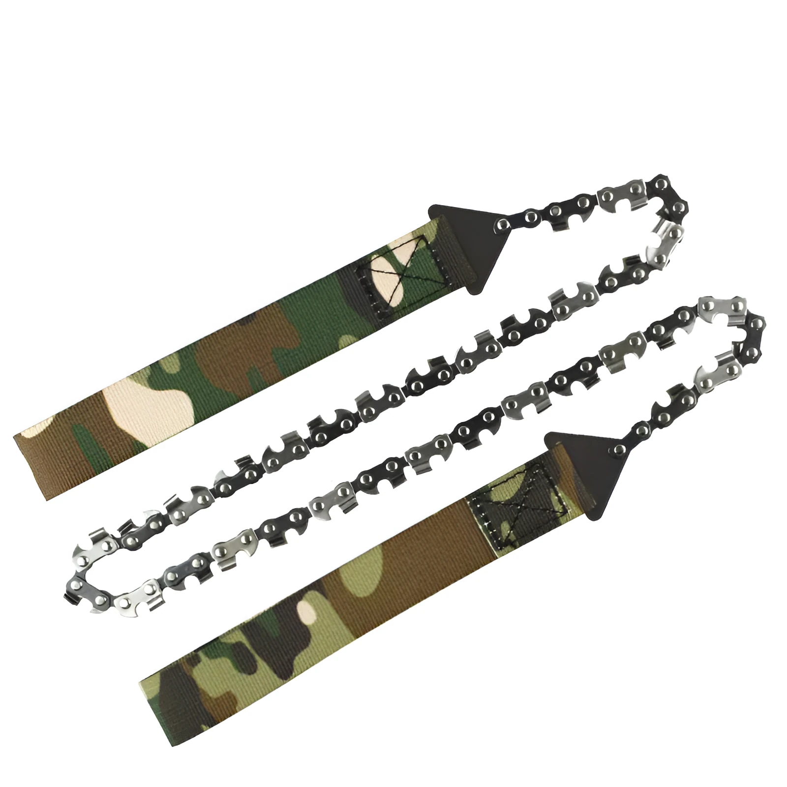 Camouflage folding hand saw with pull strap and 65 manganese steel blade