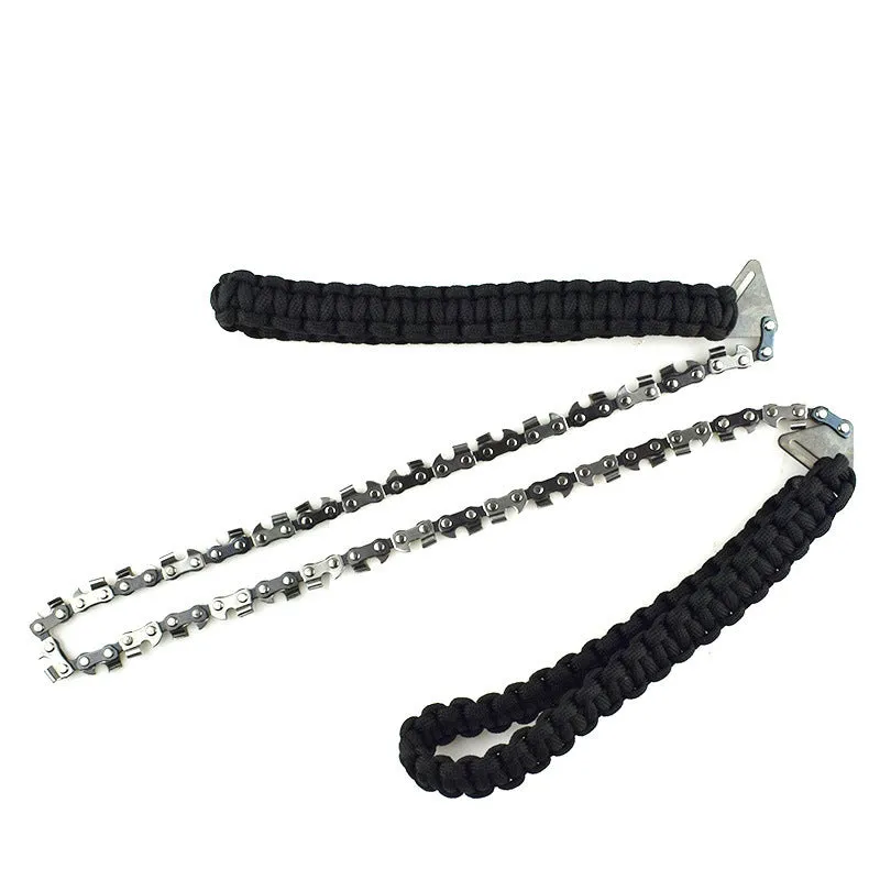 Camouflage folding hand saw with pull strap and 65 manganese steel blade