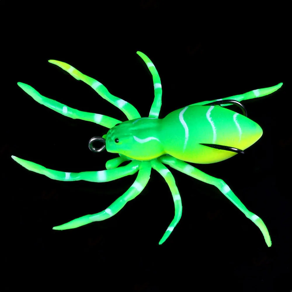 Bionic soft frog lure 8cm 7g plastic orange colour simulation spider lure for predator fishing
